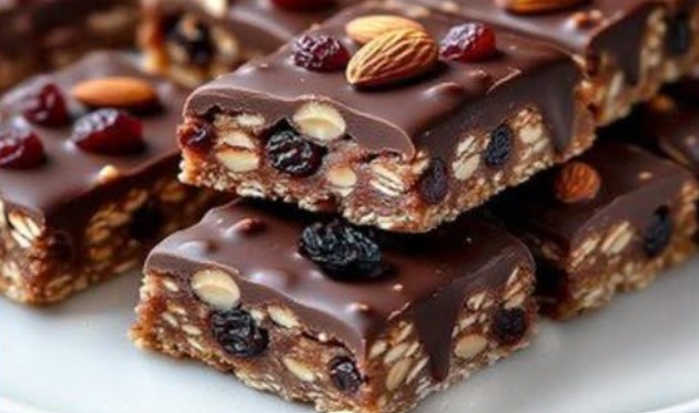 No-Bake Fruit, Nut & Chocolate Oat Bars