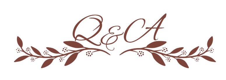 Q & A letters with a line of leaves